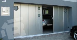 side sliding garage door with windows