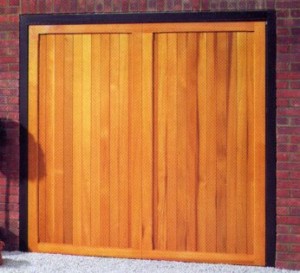 Picture of Cardale Berkeley Vertical cedarwood garage door