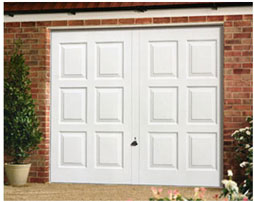 Picture of Garador White Steel Georgian design up &amp; over garage door