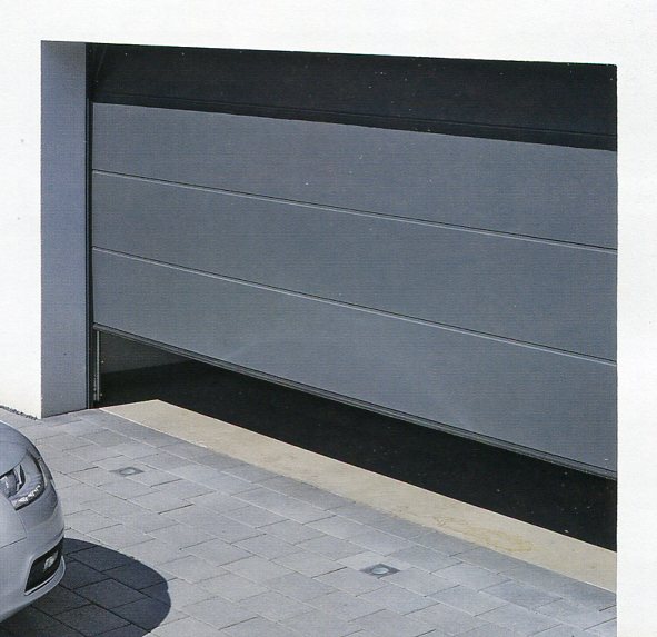 Picture of Hormann L-Rib sectional garage door in Titan Grey