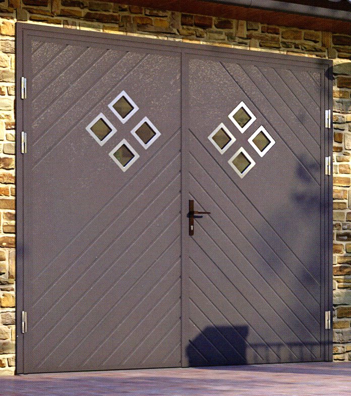 Ryterna bespoke Chevron Side-Hinged garage doors