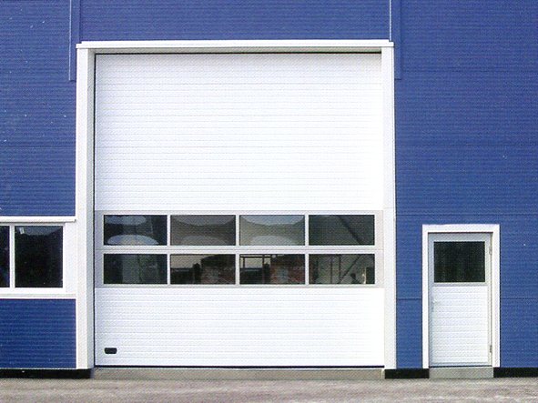 Ryterna Garage Doors glazed industrial sectional door in white