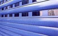 Picture showing vision slats in an Aluroll insulated roller shutter garage door