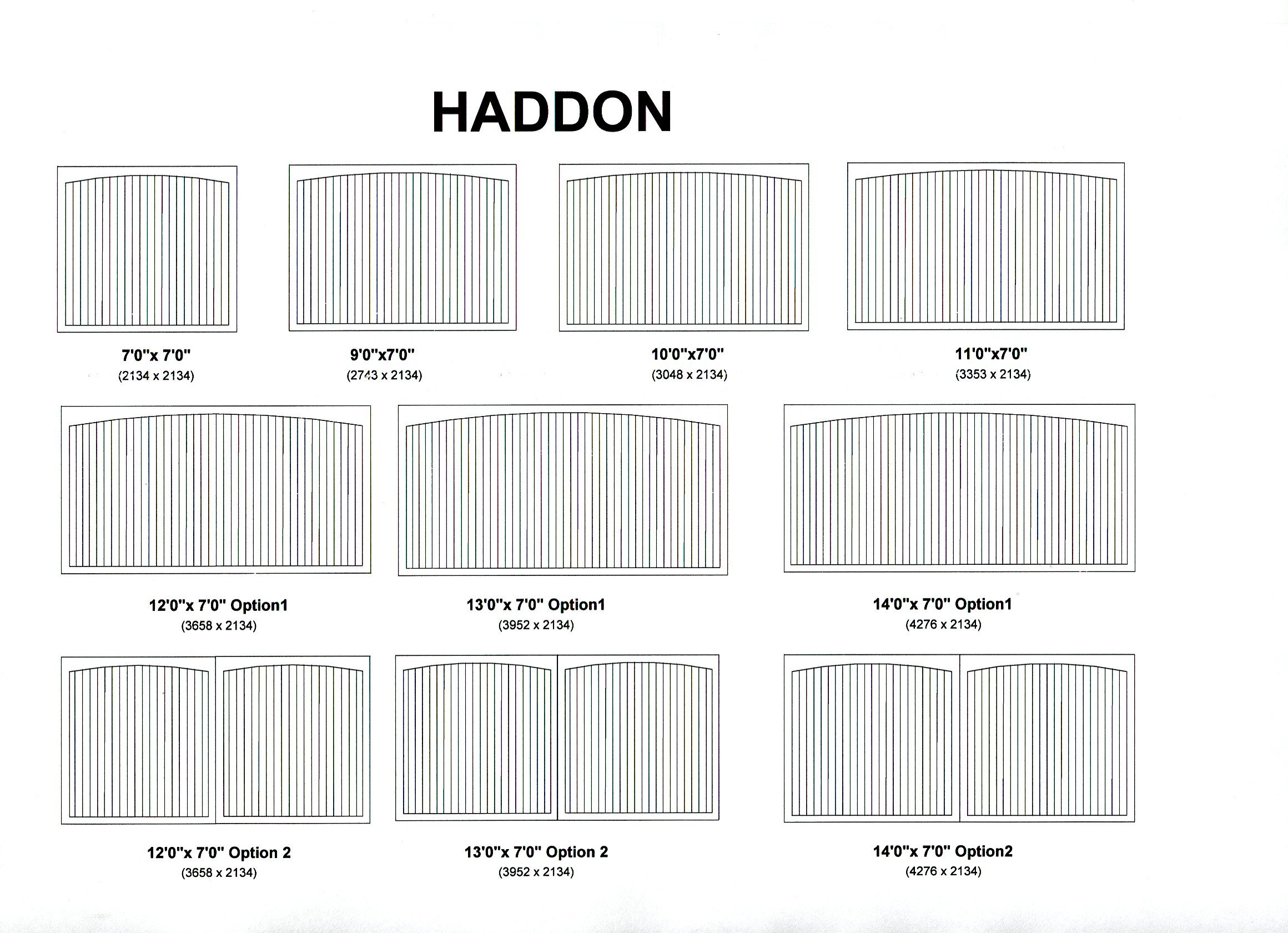 Cedar Door Haddon design options