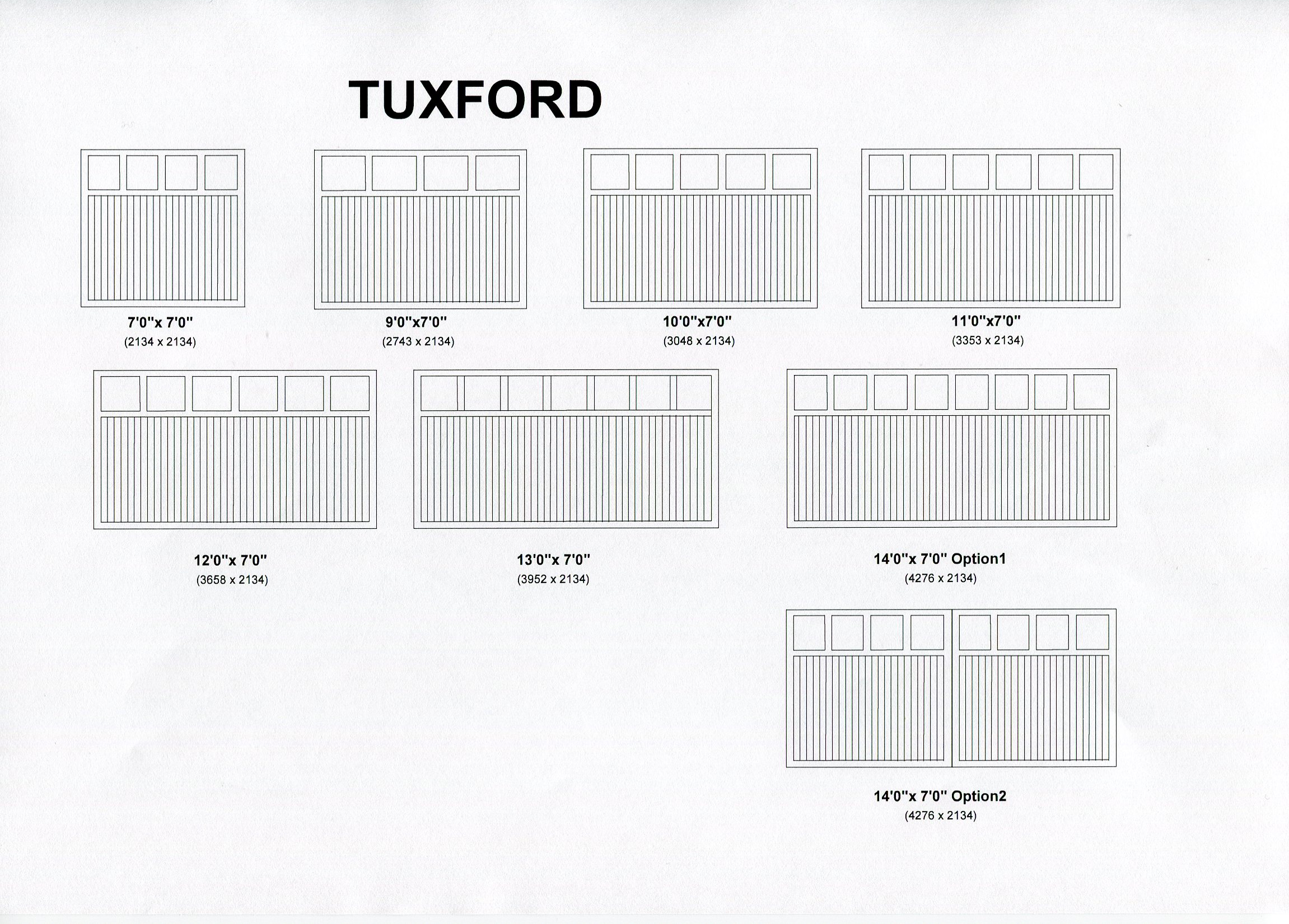 Cedar Door Tuxford design options