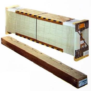 Hormann sectional garage doors are delivered packaged on a pallet