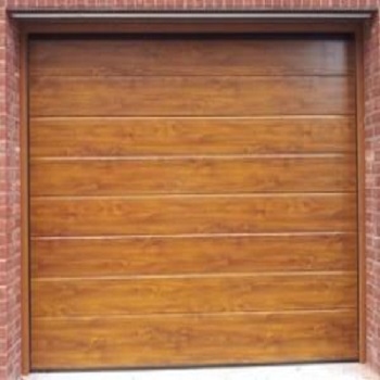 Ryterna 40mm Insulated MidRib Slick Wood Effect Steel sectional garage door