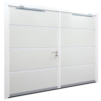 Rear of Carteck Insulated Side-Hinged garage doors