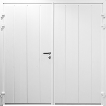Carteck Vertical-Rib Insulated Side-Hinged garage doors