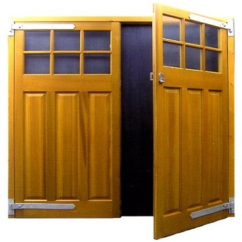 Cedar Door Middleton Side-Hinged doors with Traditional Hardware