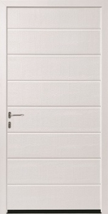 Hormann M-Ribbed Woodgrain Steel Side Door