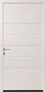 Hormann M-Ribbed Steel Side Door in White