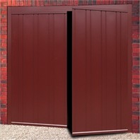 Cardale Vogue Steel Side-Hinged garage doors in Rosewood