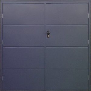 Fort Horizontal Wide Rib Steel Side-Hinged Garage Doors in Anthracite Grey