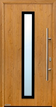 Hormann ThermoPlus THP 600 front door in Golden Oak