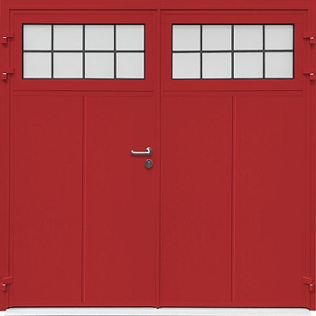 Carteck Traditional Solid Vertical-Rib Side-Hinged in Red