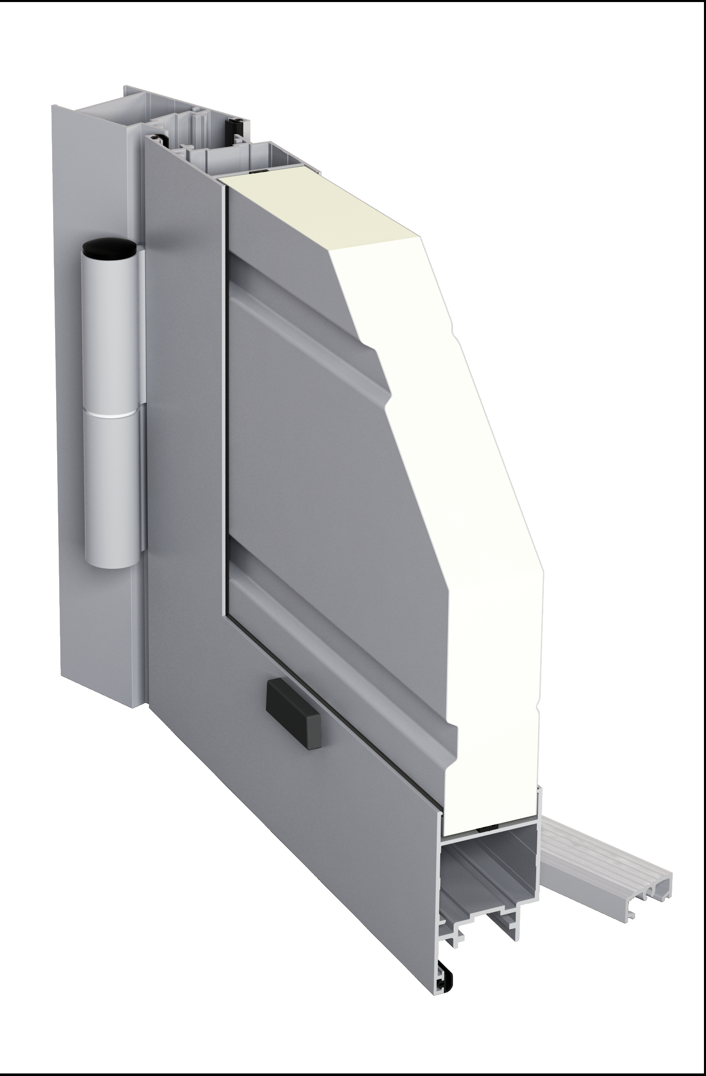 Profile of side hinged panel