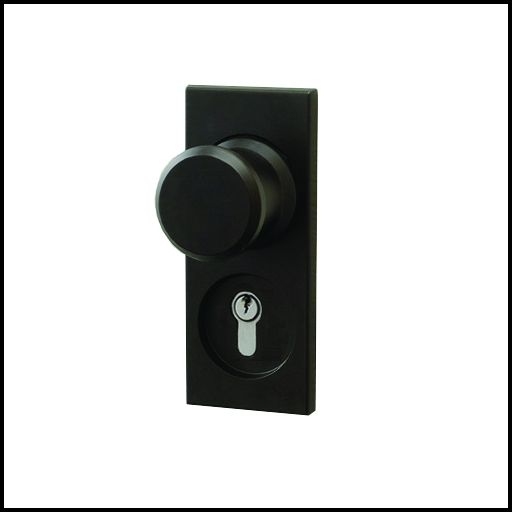Black handle for a manual garage door