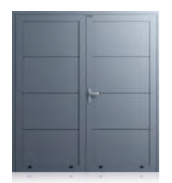 Wisniowski DoorPro 45 L Ribbed Laminate Sandgrain Insulated Side-Hinged Door