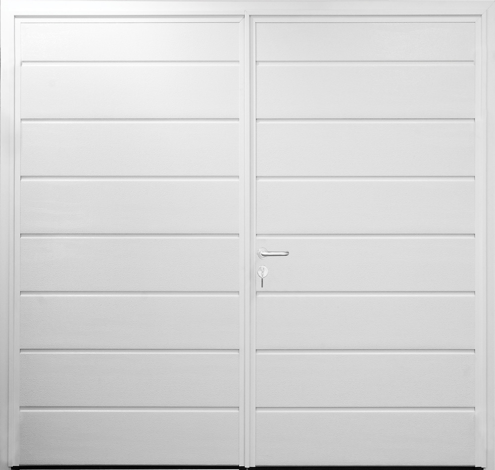 Carteck Horizontal Centre-Ribbed Insulated Side-Hinged garage doors