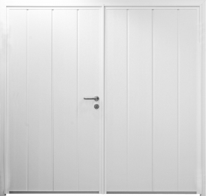 Carteck Vertical Centre Rib Insulated Side-Hinged garage doors