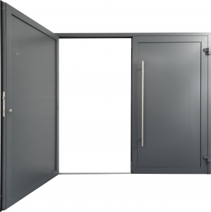 Open door - neat flat inner face, free from joints