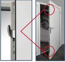 Three point locking, mortice and 2 hook locks