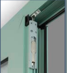 Concealed shoot bolt with extra long throw on inactive leaf