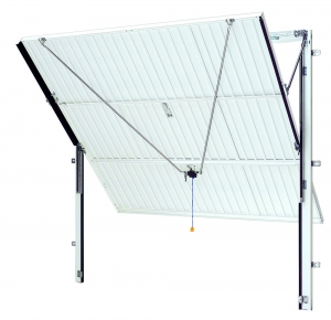 Canopy door on steel frame