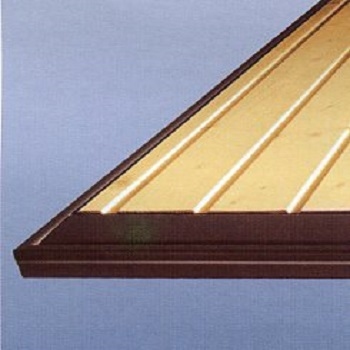 Timber infill within the frame with visible bottom section